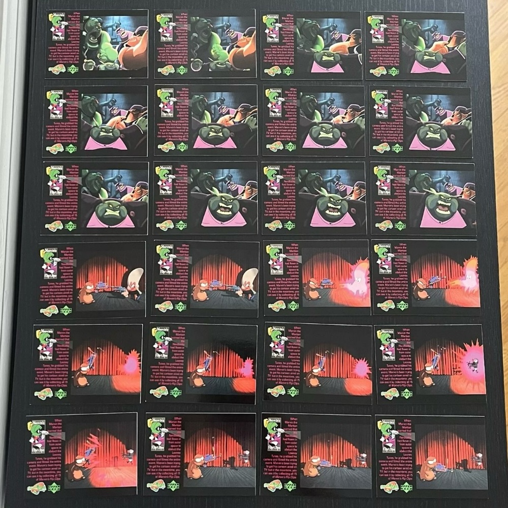 1996 Upper Deck Space Jam Marvins Flip Clips 24 Cards